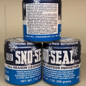 Atsko 7 oz Sno-Seal All Season Leather Protection Preserves USA 1330 x3 Bottles